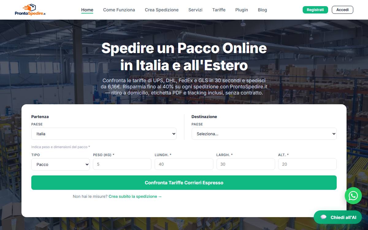 Preventivo e tracciamento spedizioni — 1200×750